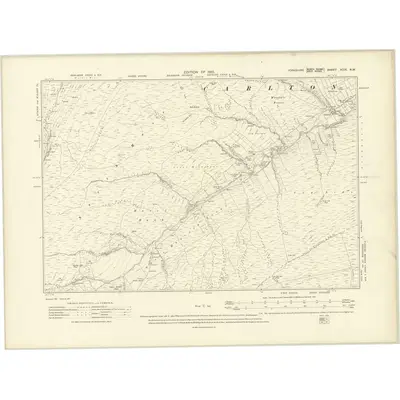 1907 Map of Yorkshire XCIX.NW, 1910 Print