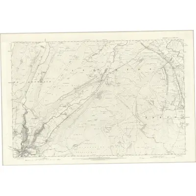 1893 Map of Yorkshire XCVI, 1896 Print