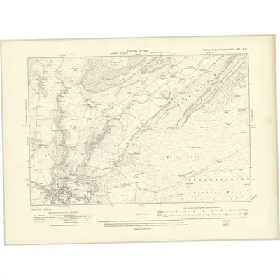 1907 Map of Yorkshire XCVI.SW, 1910 Print