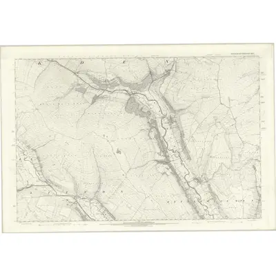 1892 Map of Yorkshire XCVIII, 1896 Print