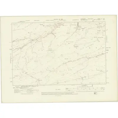 1912 Map of Yorkshire XI.NW, 1919 Print