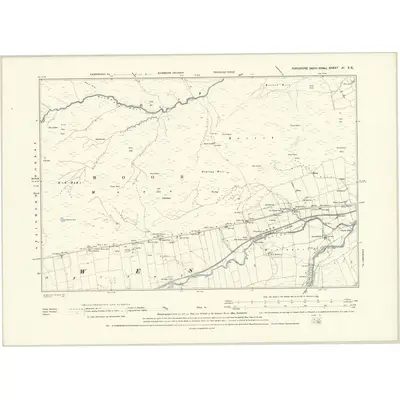 1891 Map of Yorkshire XI.SE, 1895 Print