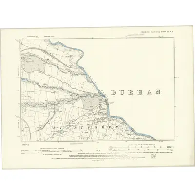 1892 Map of Yorkshire XII.NE, 1895 Print