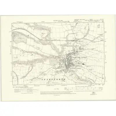 1913 Map of Yorkshire XII.NE, 1920 Print