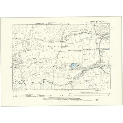 1892 Map of Yorkshire XII.NW, 1895 Print