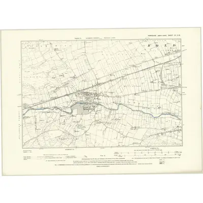 1891 Map of Yorkshire XII.SW, 1895 Print