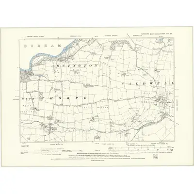 1892 Map of Yorkshire XIII.SE, 1895 Print