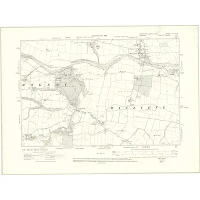 1912 Map of Yorkshire XIII.SW, 1919 Print