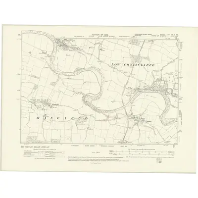 1912 Map of Yorkshire XIV.NE &  XIV.SE, 1920 Print