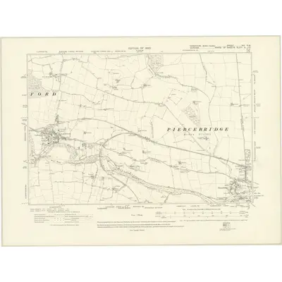 1912 Map of Yorkshire XIV.NW, 1920 Print
