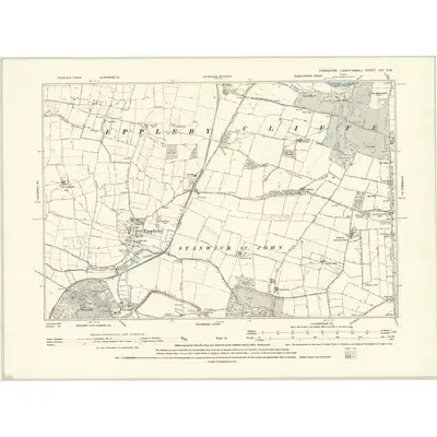 1892 Map of Yorkshire XIV.SW, 1895 Print
