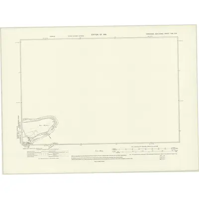 1912 Map of Yorkshire XIVA.SW, 1919 Print