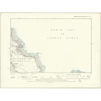 1893 Map of Yorkshire XIX.NE, 1895 Print