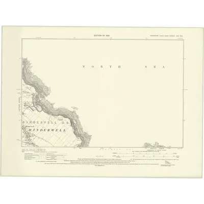 1927 Map of Yorkshire XIX.NE, 1930 Print