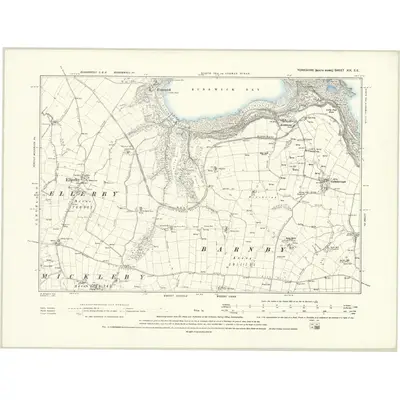 1893 Map of Yorkshire XIX.SE, 1895 Print