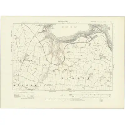 1911 Map of Yorkshire XIX.SE, 1919 Print
