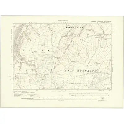 1927 Map of Yorkshire XIX.SW, 1930 Print