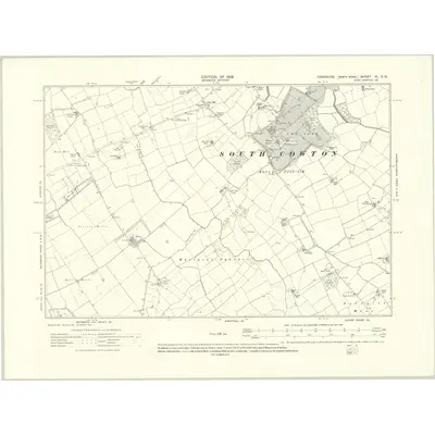 1912 Map of Yorkshire XL.SW, 1919 Print