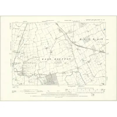 1891 Map of Yorkshire XLI.NE, 1895 Print