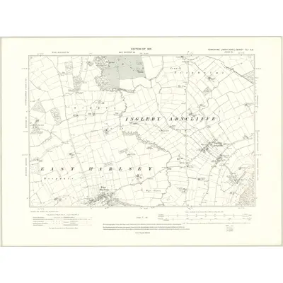1910 Map of Yorkshire XLI.SE, 1915 Print