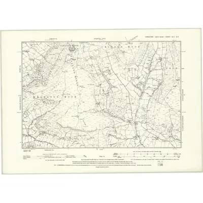 1890 Map of Yorkshire XLII.SE, 1895 Print
