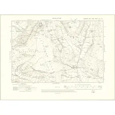 1910 Map of Yorkshire XLII.SE, 1915 Print
