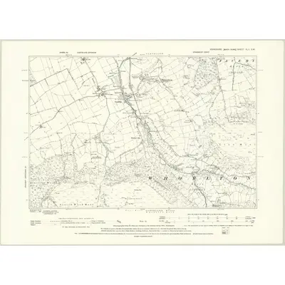 1890 Map of Yorkshire XLII.SW, 1895 Print