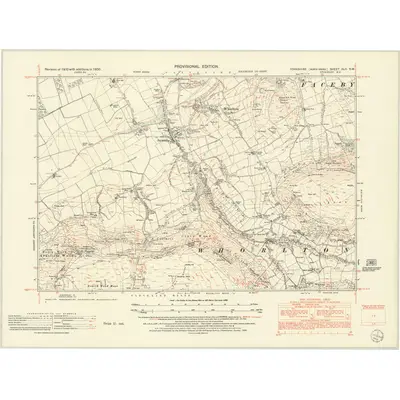 1950 Map of Yorkshire XLII.SW, 1952 Print