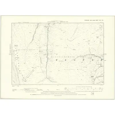 1890 Map of Yorkshire XLIII.NE, 1895 Print