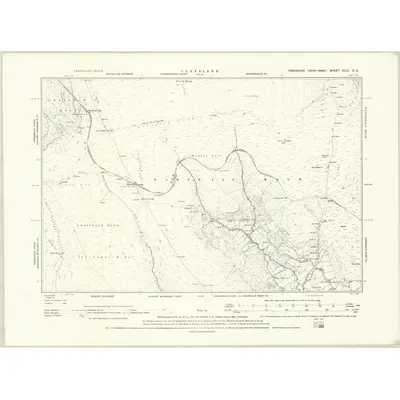1890 Map of Yorkshire XLIII.SE, 1895 Print