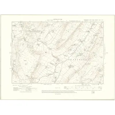 1911 Map of Yorkshire XLIV.NE, 1914 Print