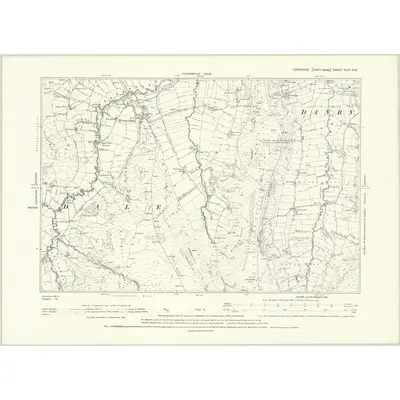 1891 Map of Yorkshire XLIV.NW, 1895 Print