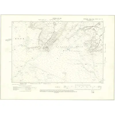 1910 Map of Yorkshire XLIV.SE, 1919 Print