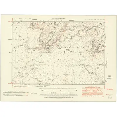 1950 Map of Yorkshire XLIV.SE, 1952 Print
