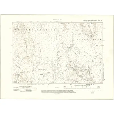 1910 Map of Yorkshire XLIV.SW, 1914 Print