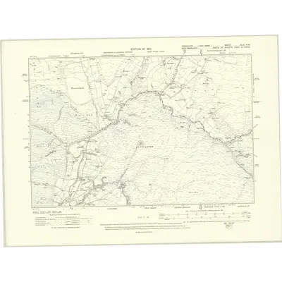 1907 Map of Yorkshire XLIX.NW, 1910 Print