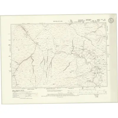 1907 Map of Yorkshire XLIX.SE, 1910 Print