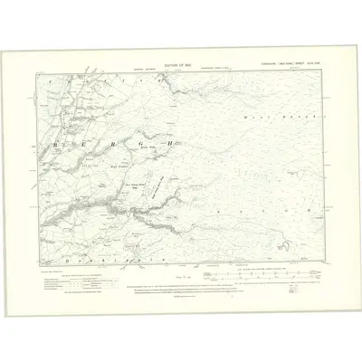 1907 Map of Yorkshire XLIX.SW, 1910 Print