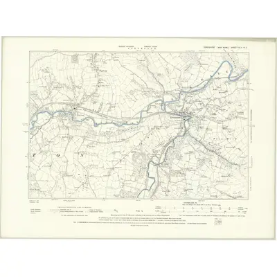 1892 Map of Yorkshire XLV.NE, 1895 Print