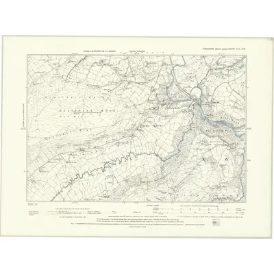 1892 Map of Yorkshire XLV.NW, 1895 Print