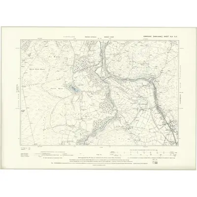 1892 Map of Yorkshire XLV.SE, 1895 Print
