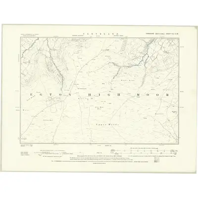 1889 Map of Yorkshire XLV.SW, 1895 Print