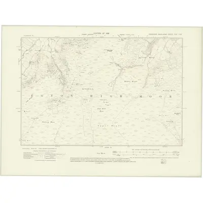 1910 Map of Yorkshire XLV.SW, 1919 Print