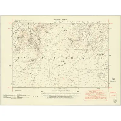 1950 Map of Yorkshire XLV.SW, 1952 Print