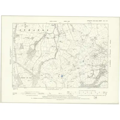 1892 Map of Yorkshire XLVI.NE, 1895 Print