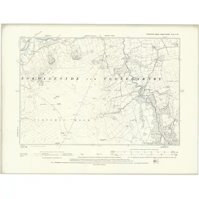 1892 Map of Yorkshire XLVI.NW, 1895 Print