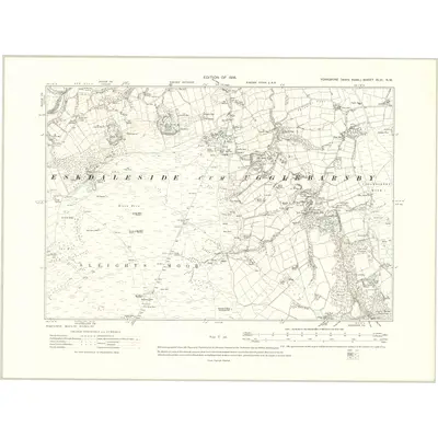 1910 Map of Yorkshire XLVI.NW, 1916 Print