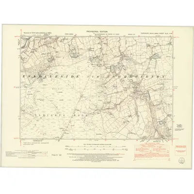 1950 Map of Yorkshire XLVI.NW, 1952 Print