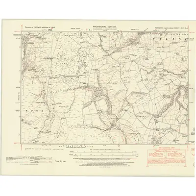 1950 Map of Yorkshire XLVI.SE, 1952 Print