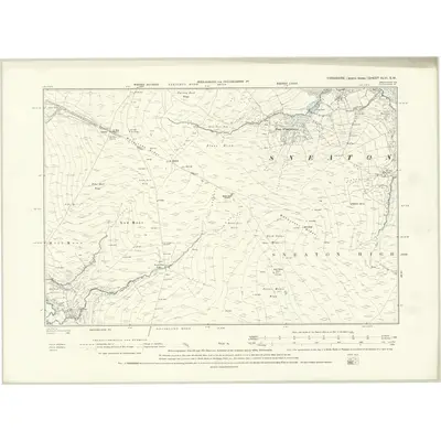1892 Map of Yorkshire XLVI.SW, 1895 Print